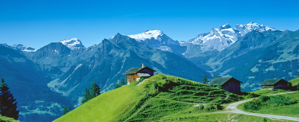 Berghütte mit Panorama